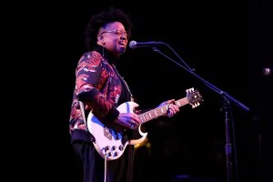 NASHVILLE, TENNESSEE - JANUARY 07: Amythyst Kiah performs at City Winery Nashville on January 07, 2023 in Nashville, Tennessee. (Photo by Jason Kempin/Getty Images)