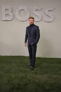 David Beckham at Boss RTW Spring 2025 as part of Milan Ready to Wear on September 18, 2024 in Milan, Italy. (Photo by Swan Gallet/WWD via Getty Images)