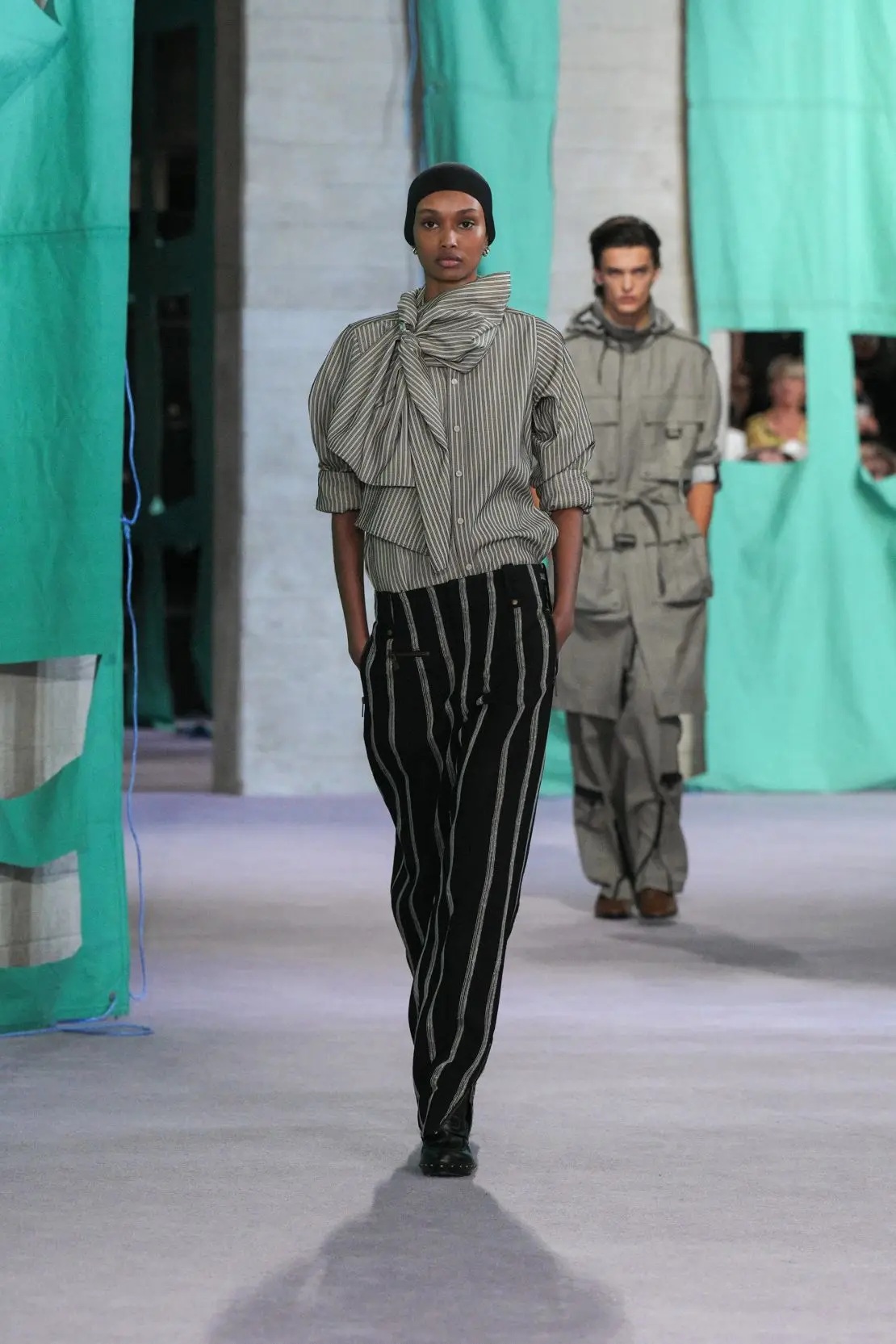 The collection felt more commercially driven with a number of wearable pieces.