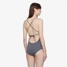 Toteme Gray High Neck Swimsuit