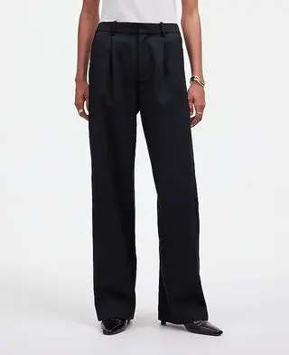 Madewell, Slouchy Straight Pants in Drapey Twill