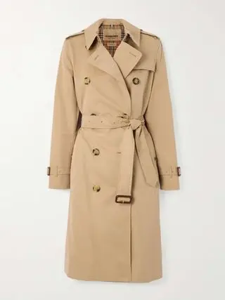 Kensington Long Organic Cotton-Gabardine Trench Coat