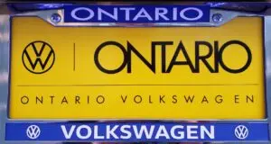 Ontario VW plate holder and insert