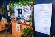 A menu is seen at Cafe Frida, Tuesday, July 2, 2024, in Garland, Texas. The cafe is named...