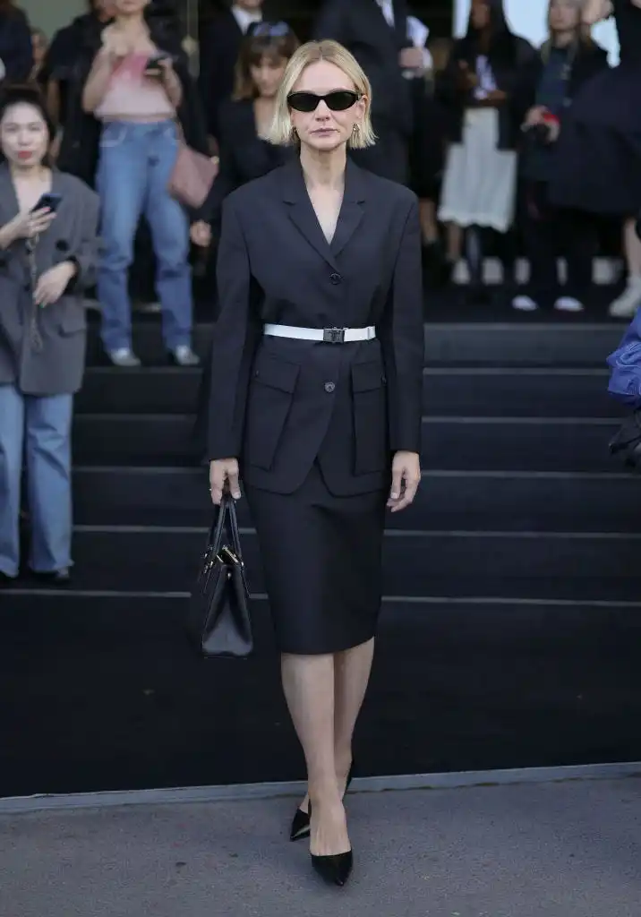 prada arrivals milan fashion week womenswear springsummer 2025