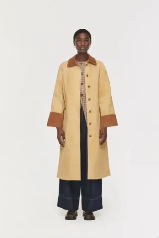 Barnaby Reversible Check Trench Coat