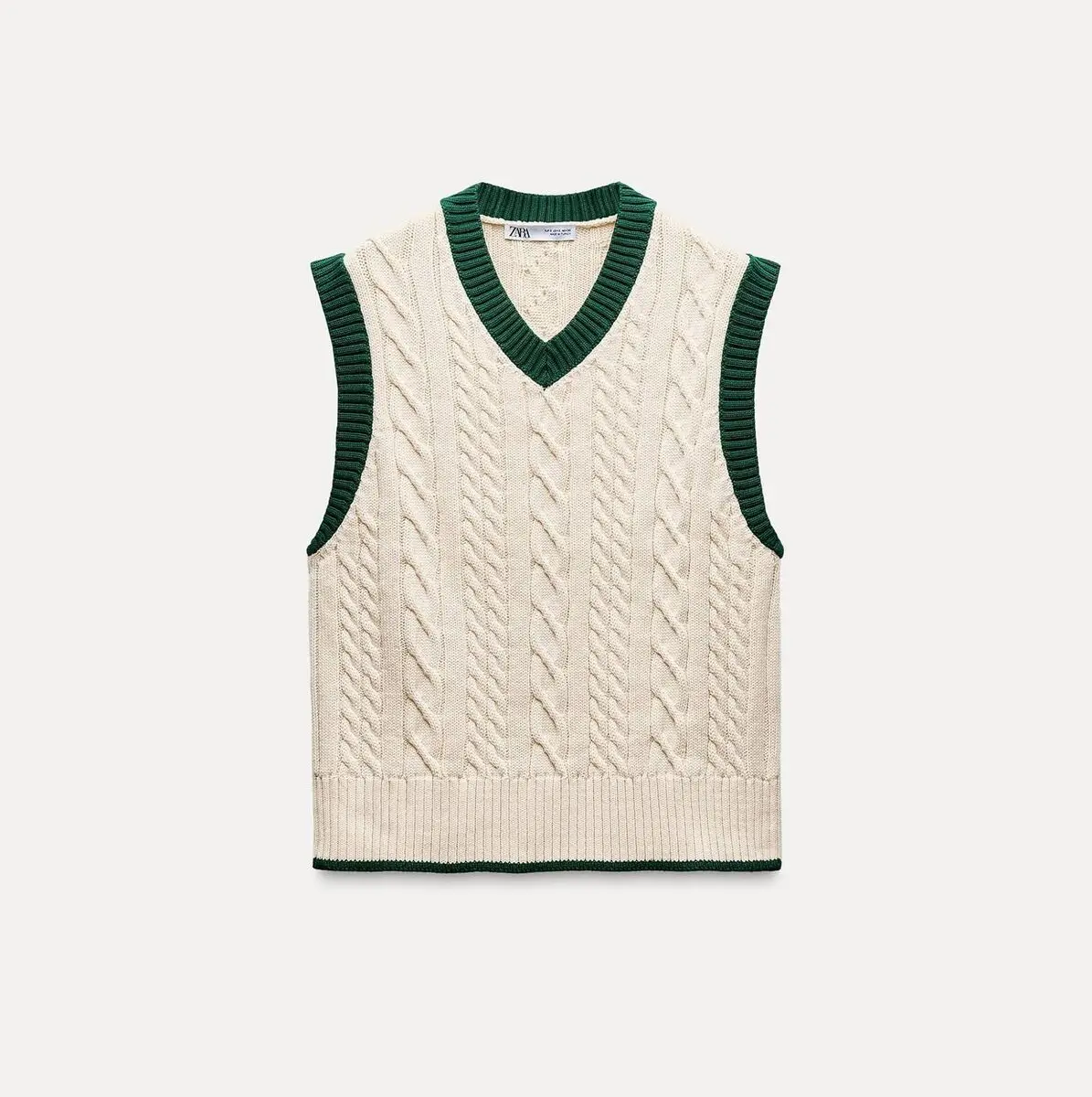 Cable-Knit Vest, €25.95, Zara