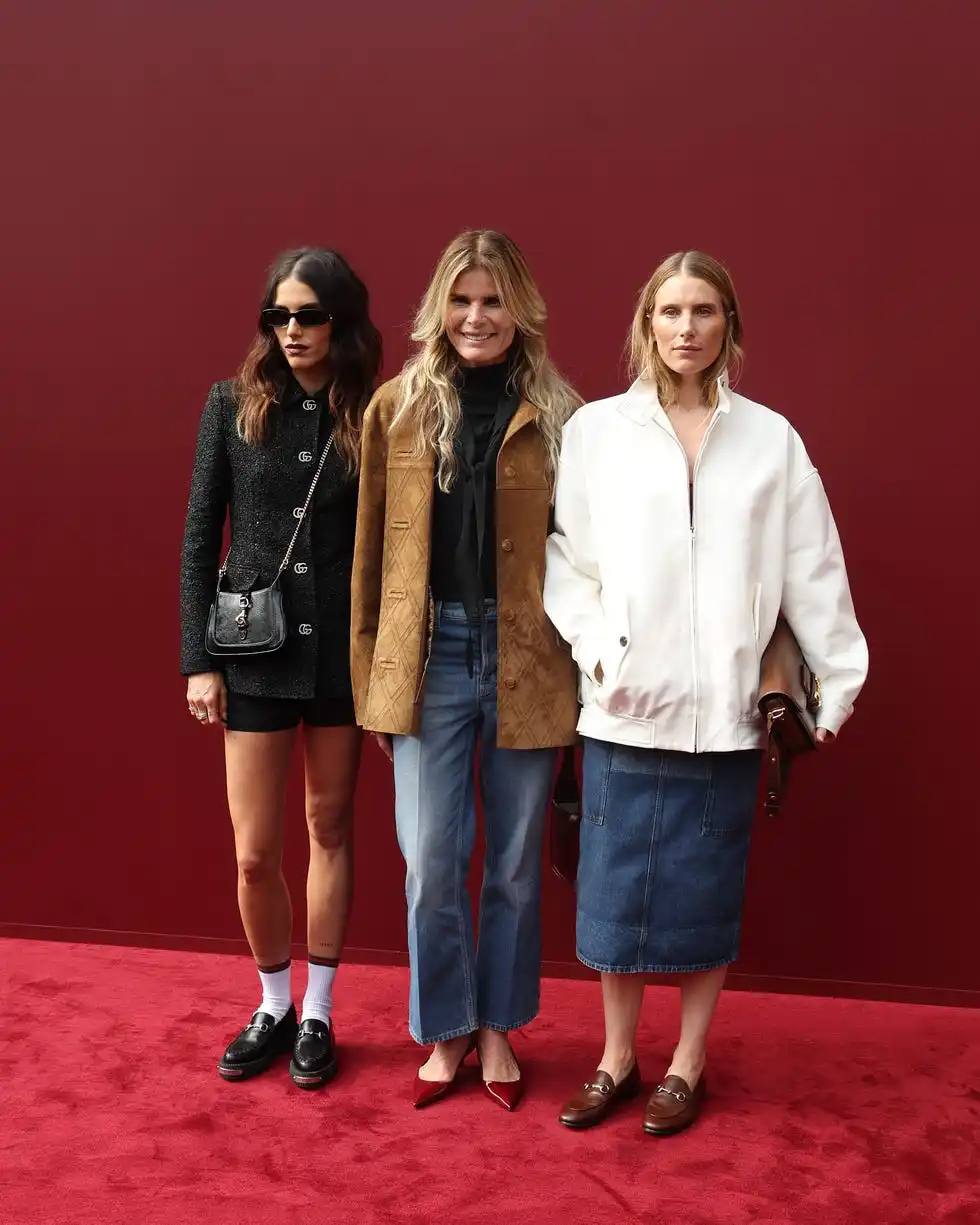 milan, italy september 20 lanfley fox hemingway, mariel hemingway and dree hemingway attend the gucci womens spring summer 2025 fashion show during the milan fashion week womenswear springsummer 2025 at triennale di milano on september 20, 2024 in milan, italy photo by vittorio zunino celottogetty images for gucci