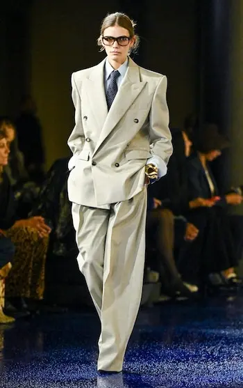 The oversized tailoring will most likely be toned down when the designs hit stores 