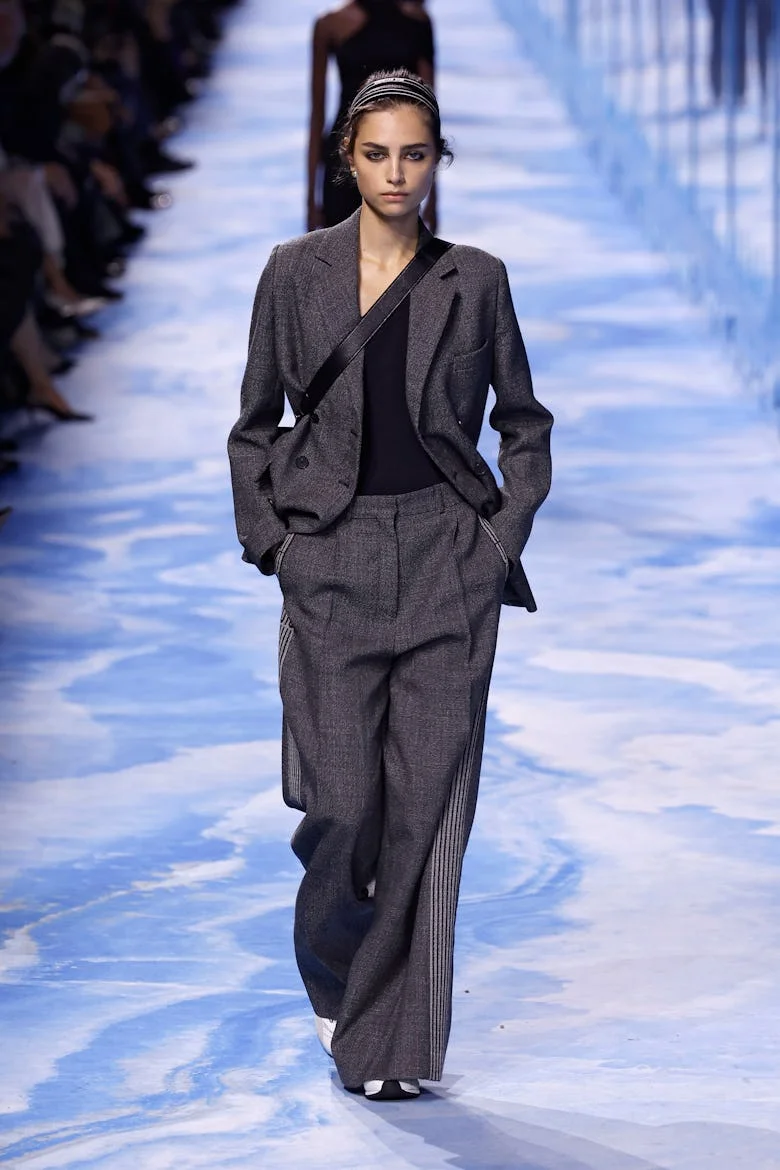 A model walks the runway during the Christian Dior Womenswear Spring-Summer 2025 show as part of Par...