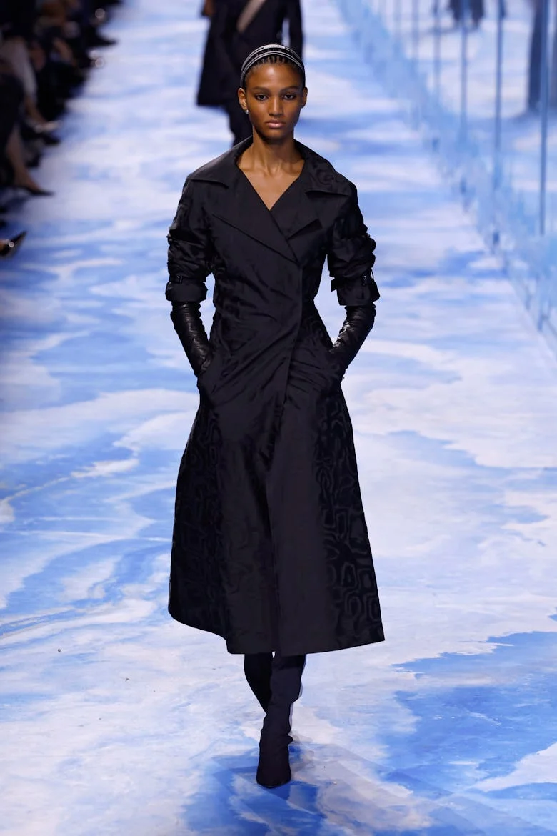 A model walks the runway during the Christian Dior Womenswear Spring-Summer 2025 show as part of Par...