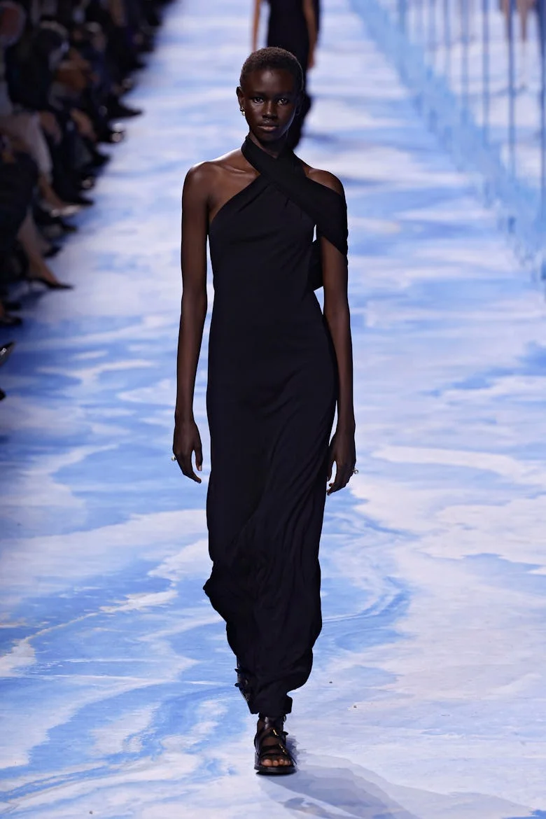 A model walks the runway during the Christian Dior Womenswear Spring-Summer 2025 show as part of Par...