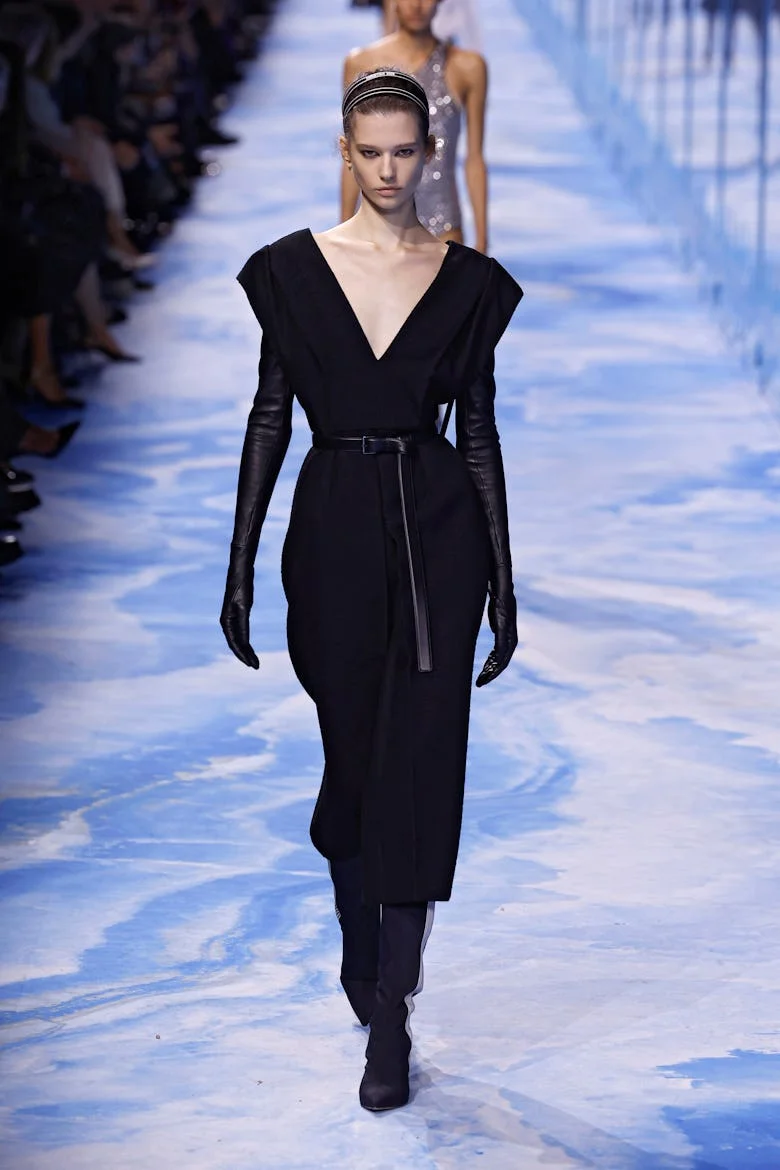 A model walks the runway during the Christian Dior Womenswear Spring-Summer 2025 show as part of Par...