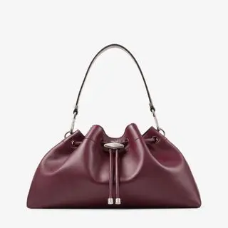 Jimmy Choo Cinch M Garnet Leather Handbag