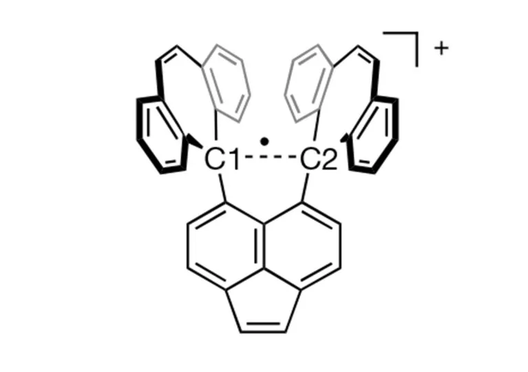 Schematic diagram of the molecule.