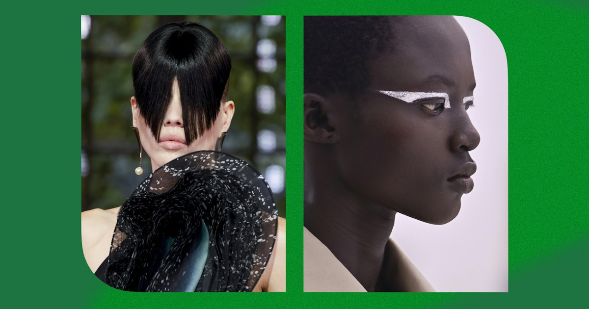 Reverse Cutout Bangs, Silver Cat Eyes, & More Top Paris Fashion Week Beauty Moments