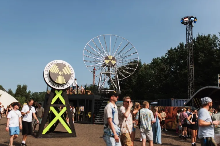 A general view of the science area at the festival