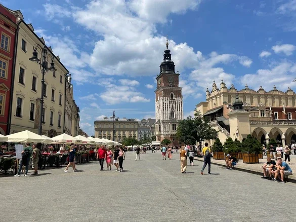 Krakow Old Town Market Square. (Photo: Anthea Gerrie)