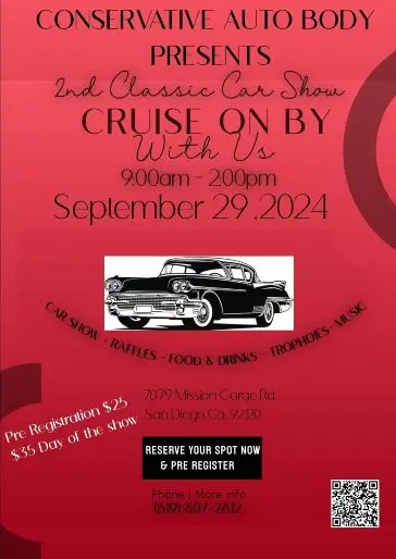 Conservative Auto Body Car Show flyer 2024