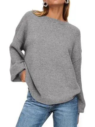 PRETTYGARDEN, Crew Neck Sweater