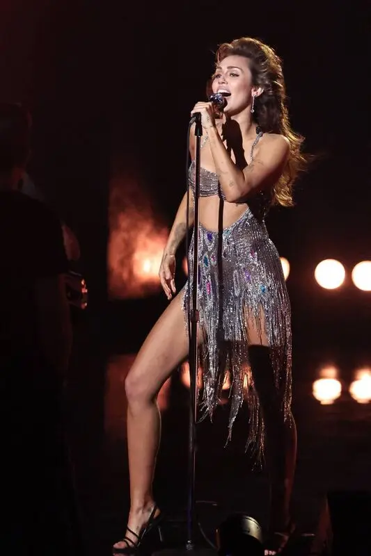 Miley Cyrus performs onstage during the 66th GRAMMY Awards at Crypto.com Arena on February 04, 2024 in Los Angeles, California. (Photo by Amy Sussman/Getty Images)