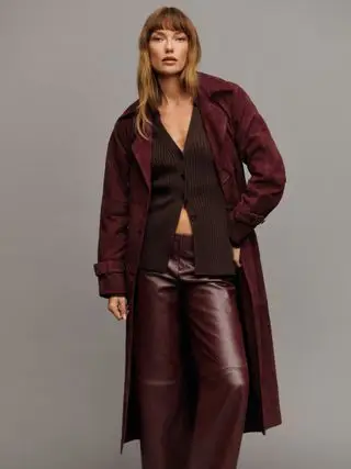 Veda Ashland Leather Trench