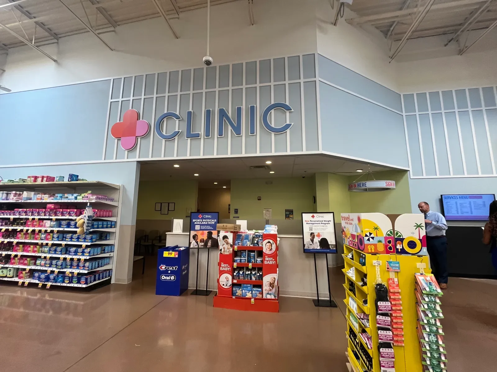 An in-store clinic.