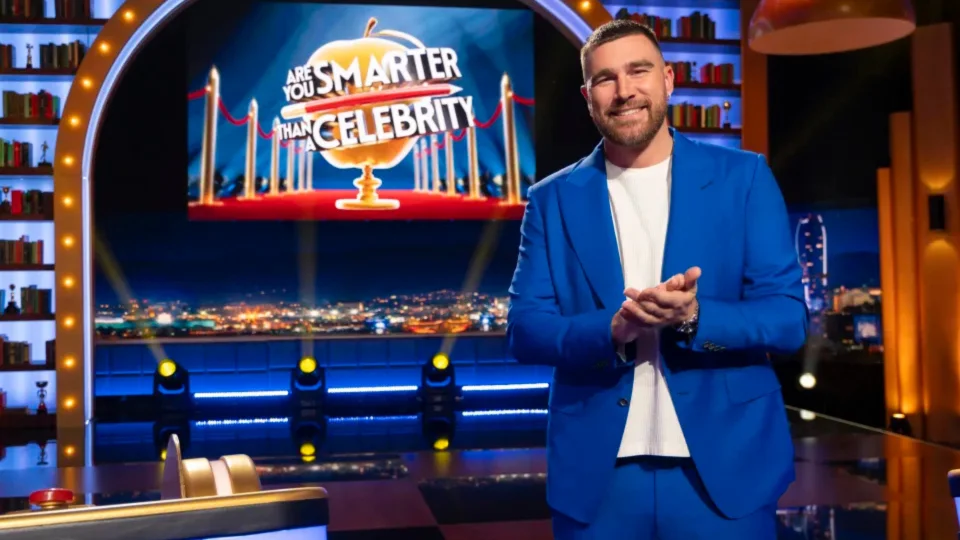 'Are You Smarter Than a Celebrity?' host Travis Kelce (Adam Rose/Prime Video)