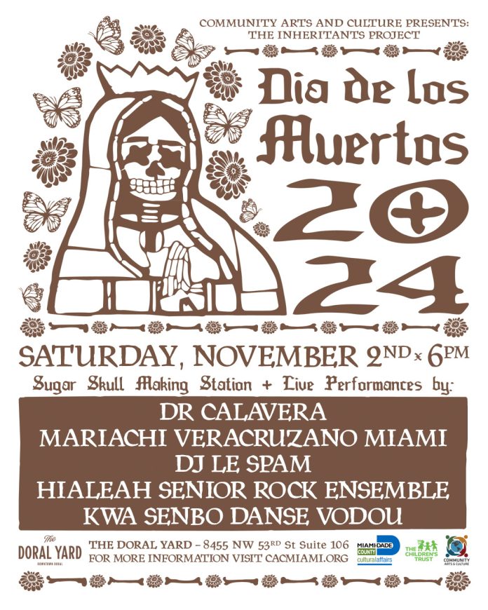 Community Arts and Culture Presents a Dia de los Muertos Celebration in Doral October 2nd