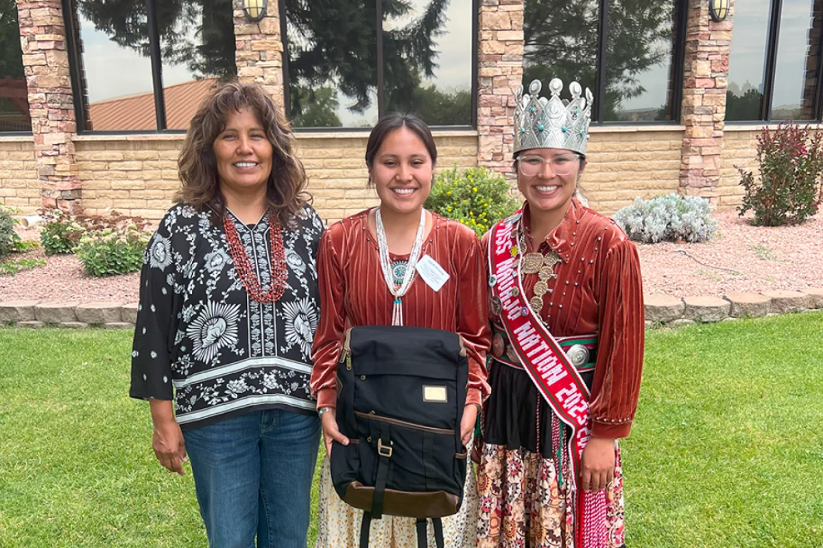 Amy N. Begaye standing with peers. Courtesy of Amy N. Begaye.