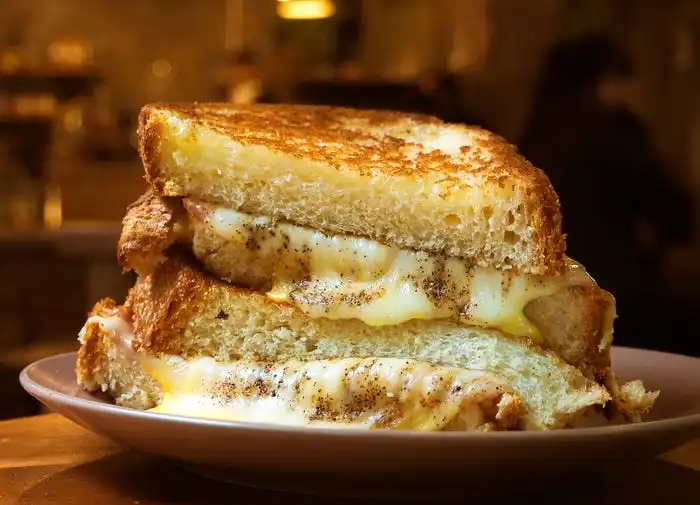 Grilled cheese stacked.