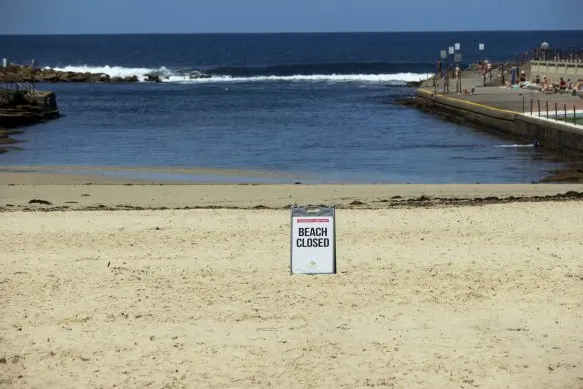 Clovelly Beach is closed after tar balls washed up.