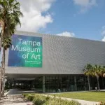 A front view of the Tampa Museum of Art.