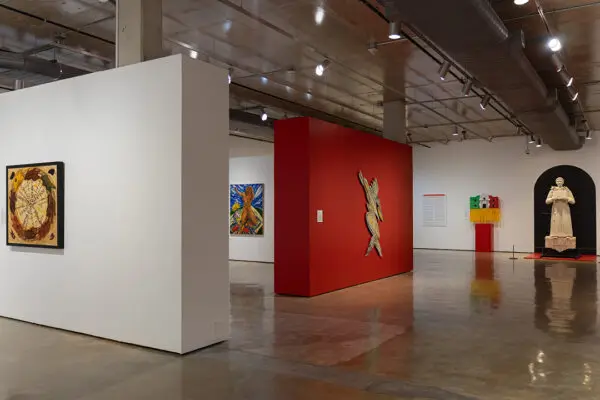 An installation image of works by Rolando Briseño.