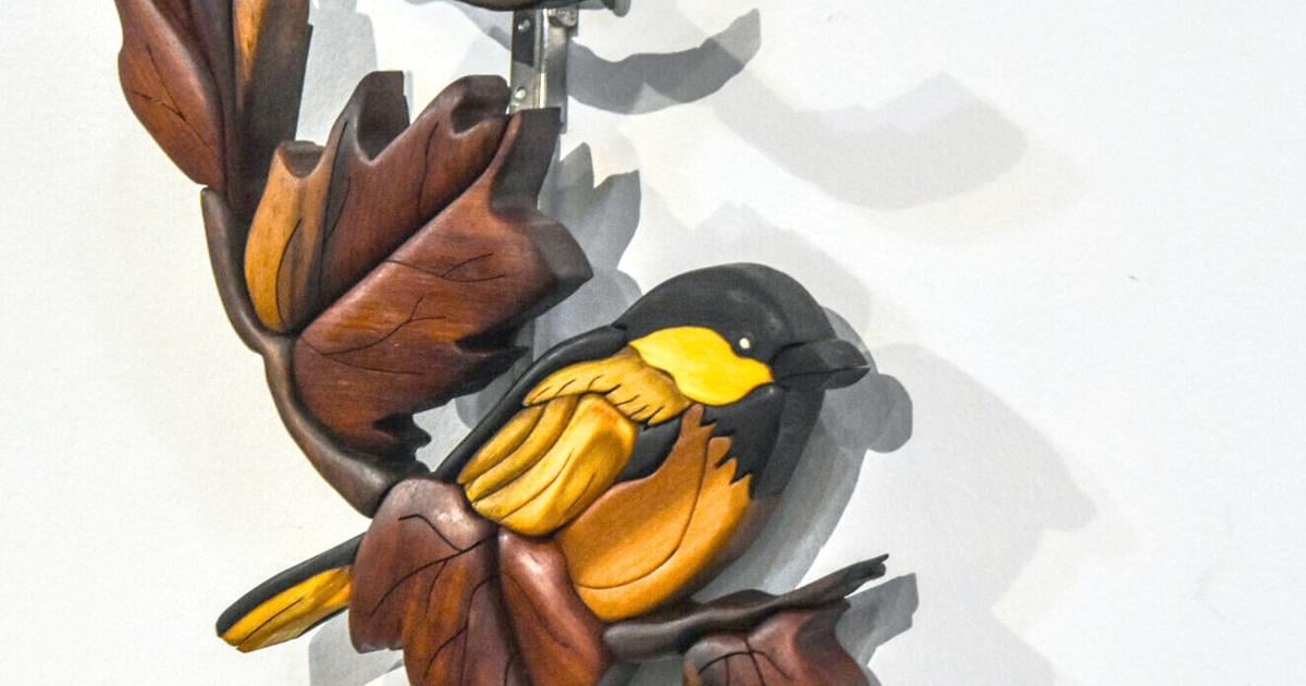 Wood intarsia and fretwork on display at River Arts Center