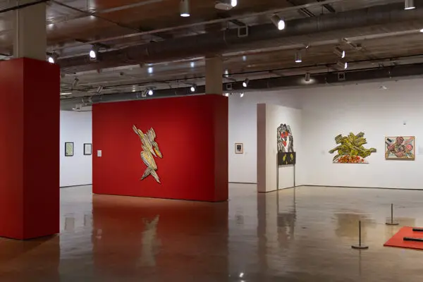 An installation image of works by Rolando Briseño.