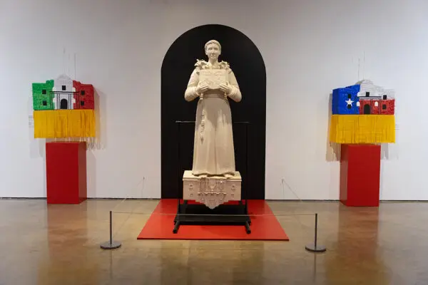 An installation image of works by Rolando Briseño.