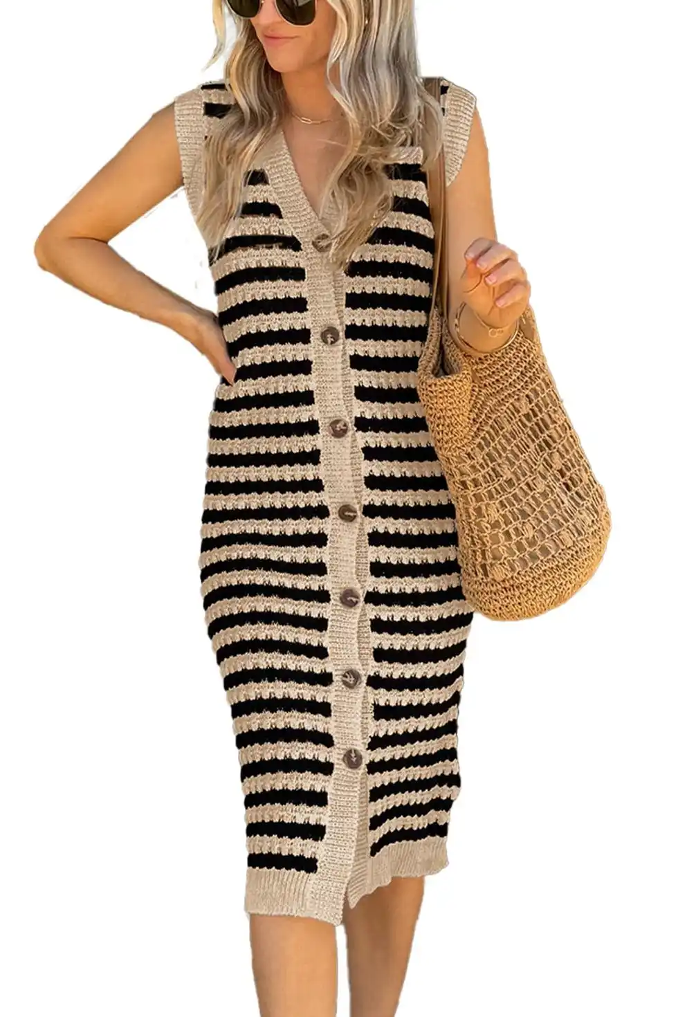 Women's Sleeveless Sweater Dress