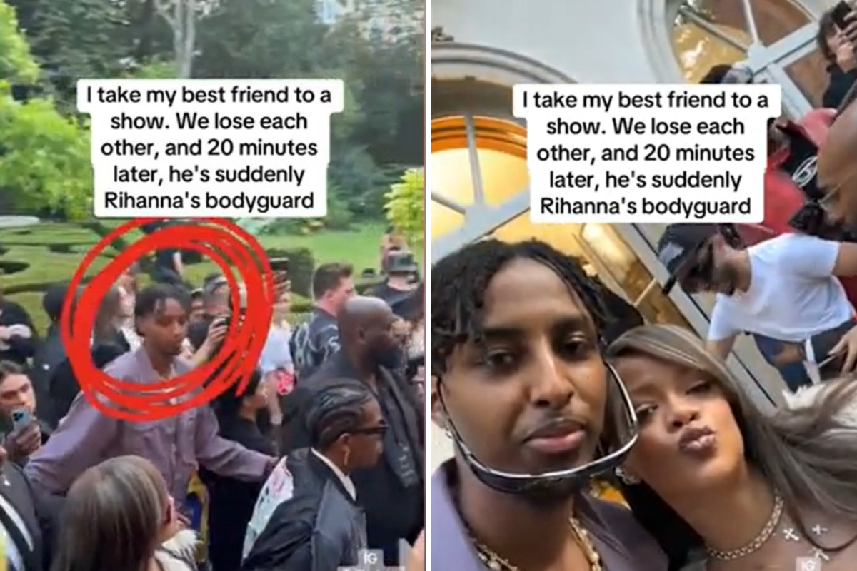 Man attends fashion show, ends up becoming “Rihanna’s bodyguard”