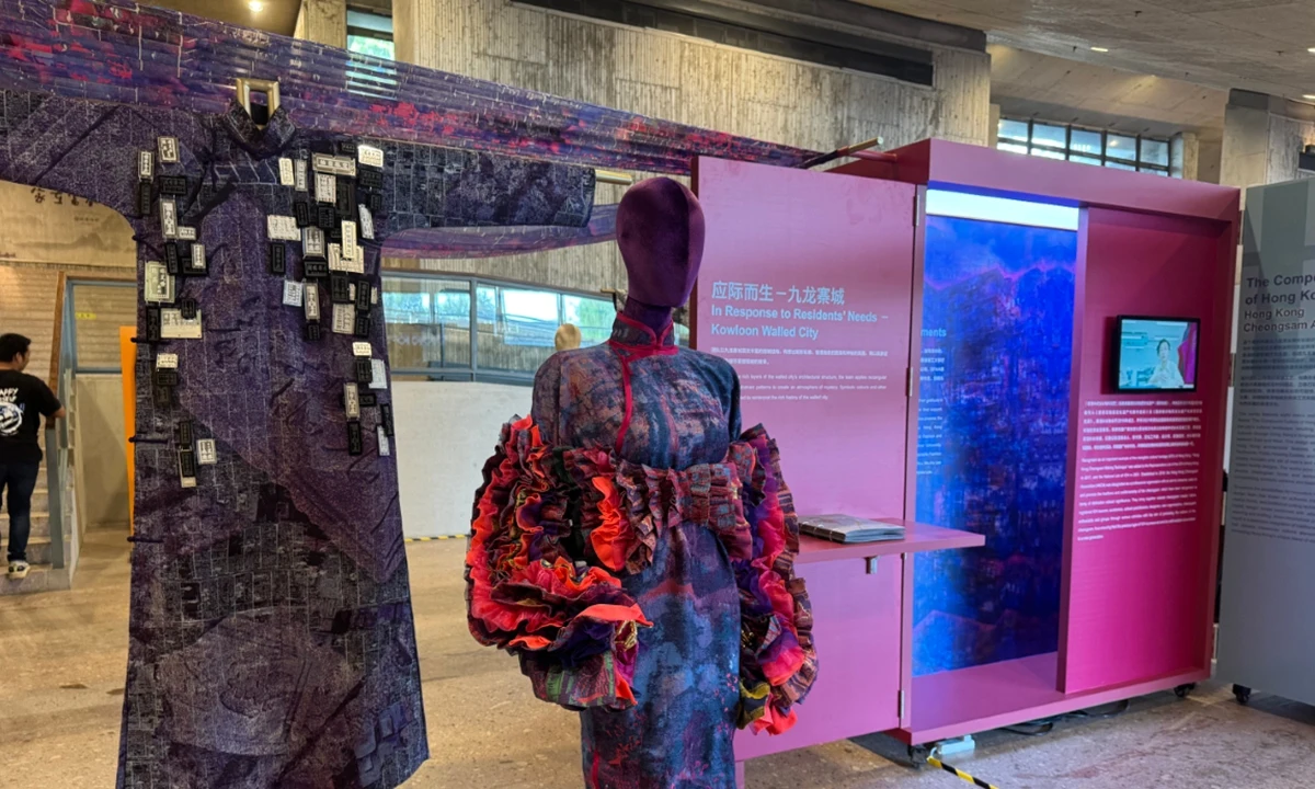 An installation from the Hong Kong Cheongsam Association at the Art Biennale Photo: Xu Liuliu/GT