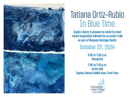 Copley Library Unveils ‘In Blue Time’ by Artist Tatiana Ortiz-Rubio