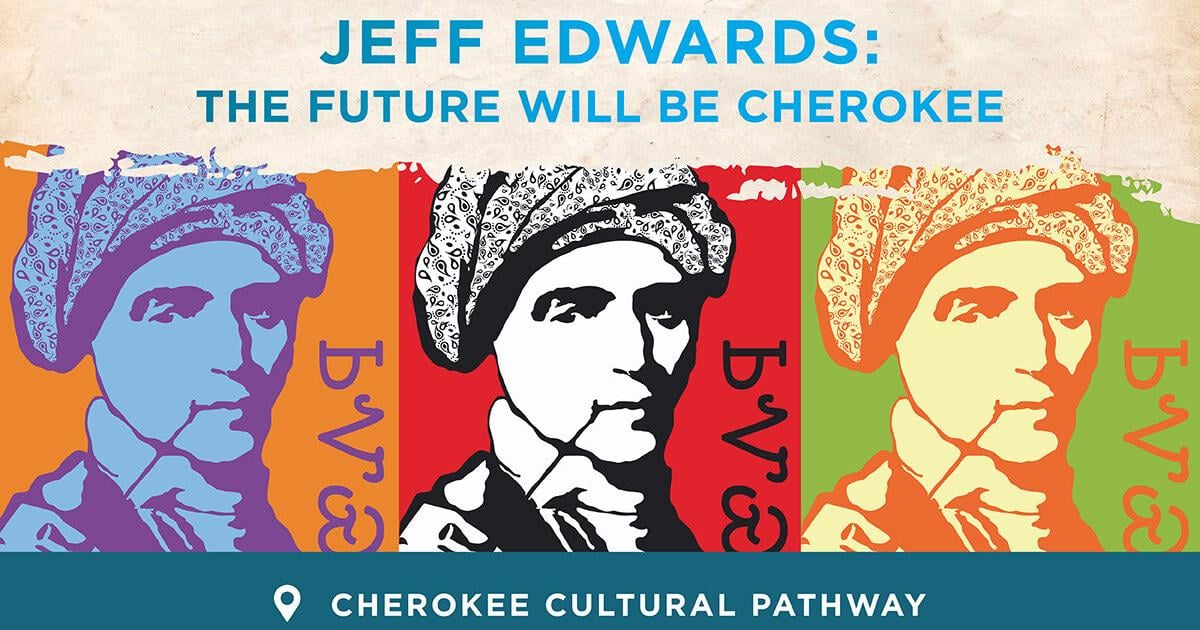 New exhibit featuring Cherokee artist Jeff Edwards unveiled at Cherokee Cultural Pathway