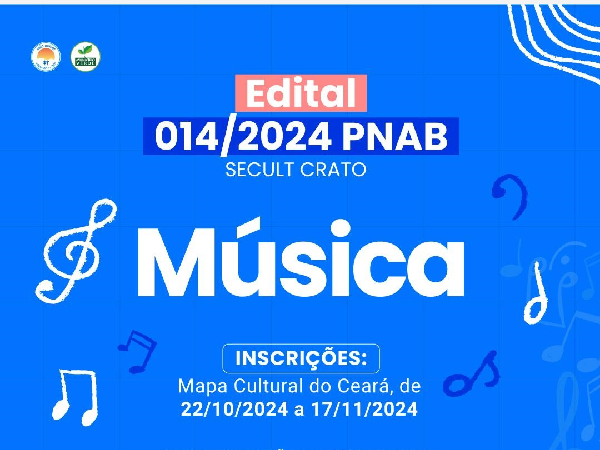 Secretaria de Cultura do Crato abre edital para o Festival de Música da PNAB