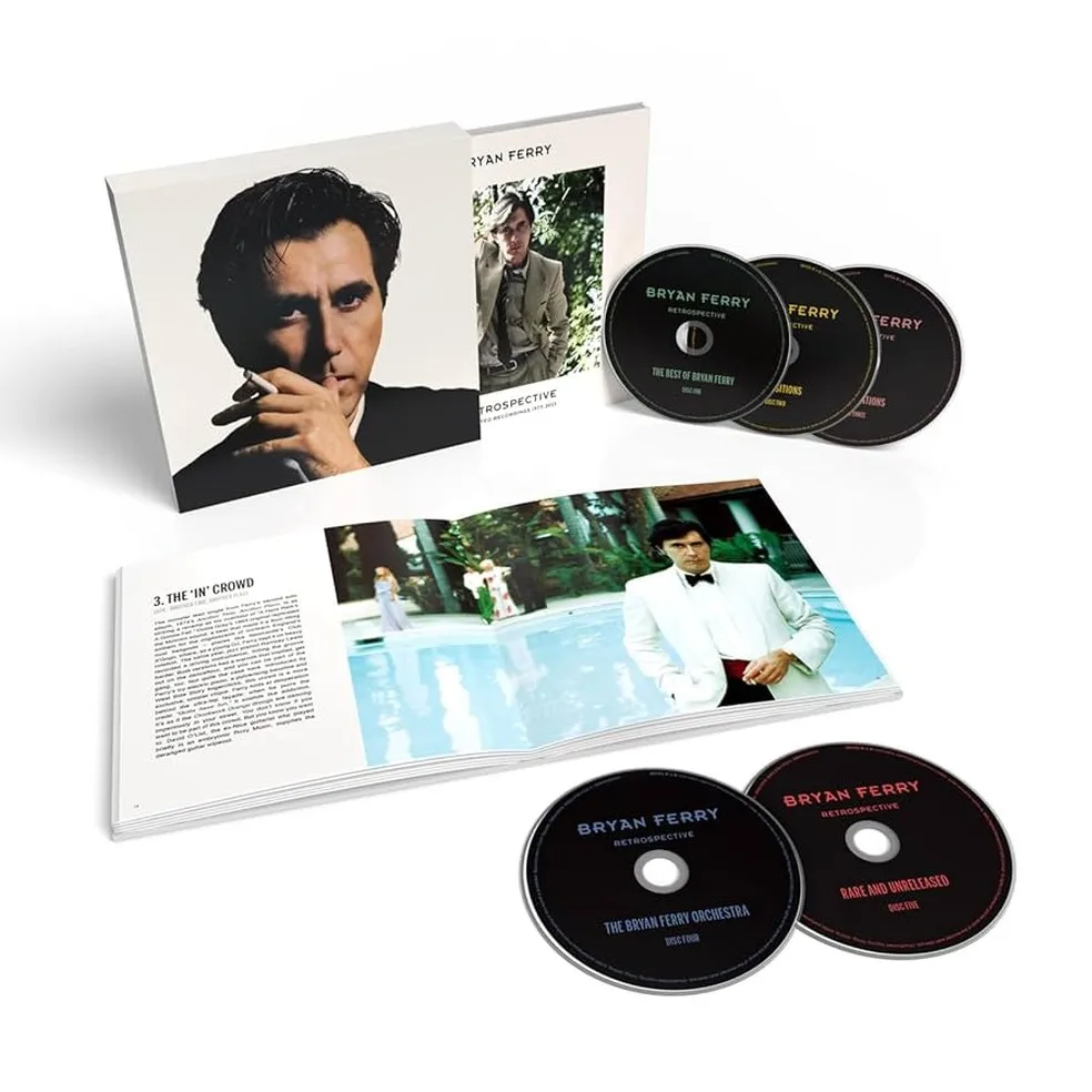 A caixa de CDs “Retrospective: Selected Recordings 1973-2023”, do cantor Bryan Ferry — Foto: Reprodução