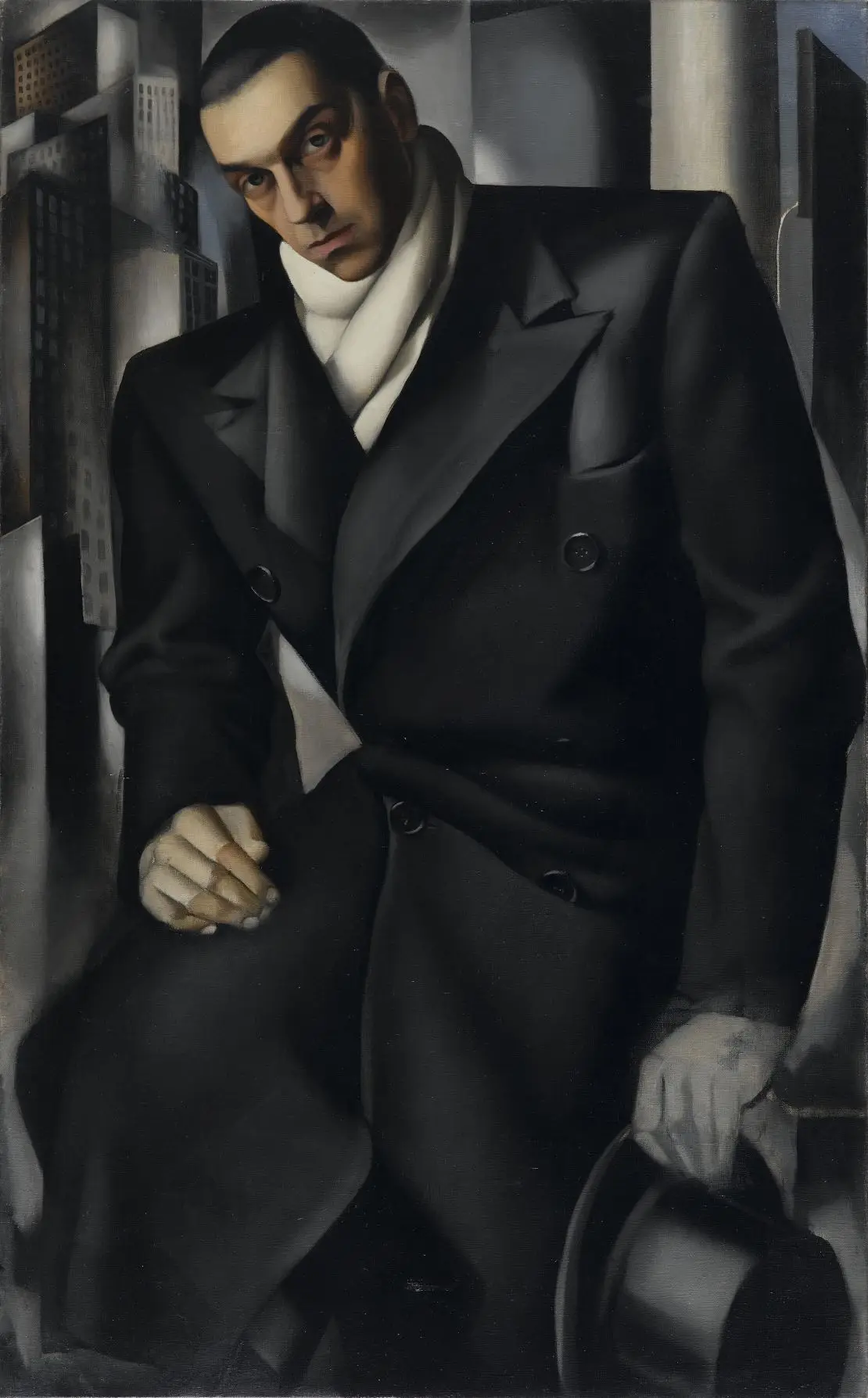 The artist painted her first husband, the lawyer Tadeusz de Lempicki, in 1928.