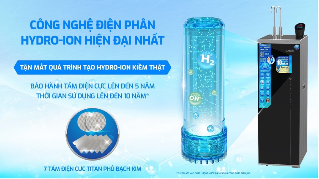 Ưu điểm của máy lọc nước Hydro-ion kiềm Karofi KAE-S88 Promax thế hệ mới