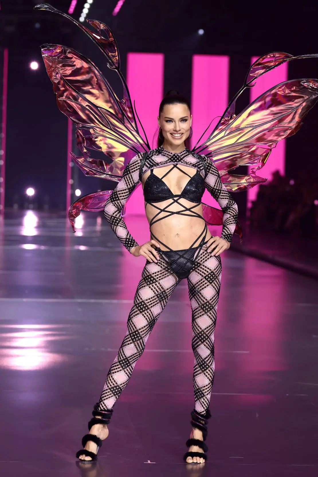 Adriana Lima walks the runway for the Victoria's Secret Fashion Show 2024.