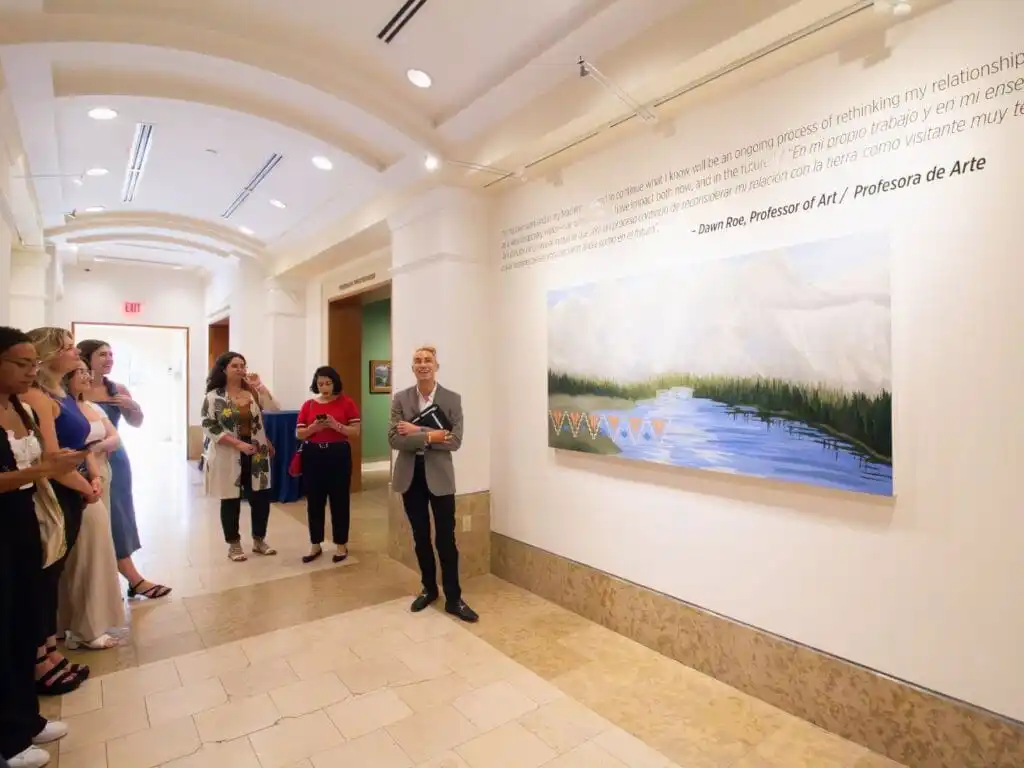 David Matterson, Associate Curator of Education at Rollins Museum of Art gives tour 