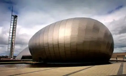 The Glasgow Science Centre at Pacific Quay on the Clyde, Glasgow.