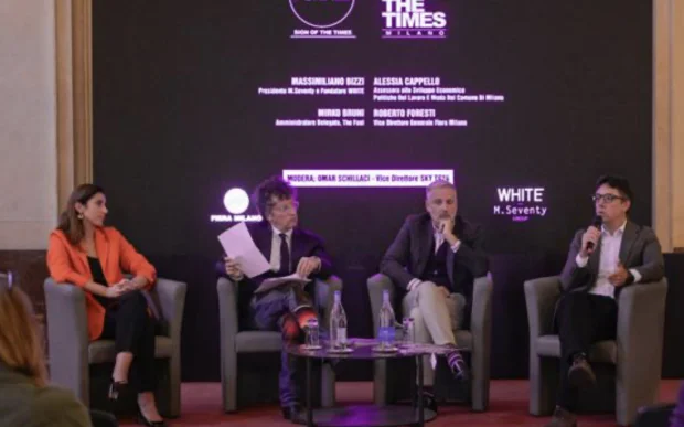  Form left: Alessia Cappello, Massimiliano Bizzi, Roberto Foresti e Mirko Bruni at the Purple-Sign of the Times conference